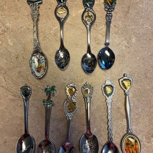 Decorative Silver Souvenir Spoon Set